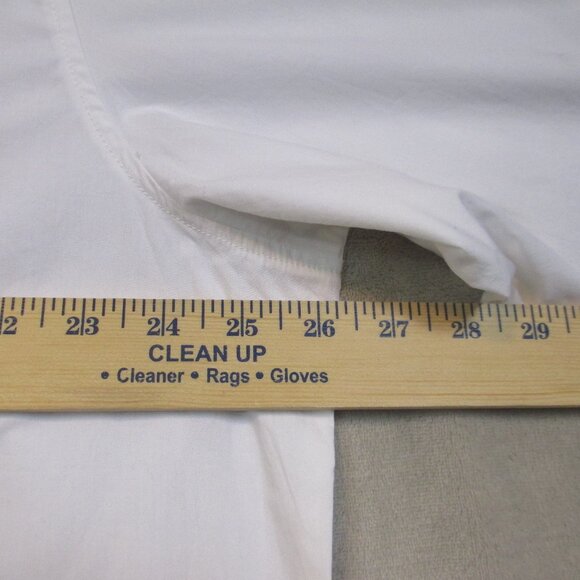 NWT J. Crew Garcon Shirt Womens 18 White Organic Cotton Button Up Long Sleeves - Picture 11 of 13